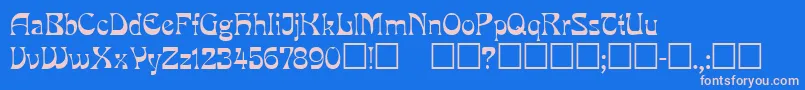Mira ffy Font – Pink Fonts on Blue Background