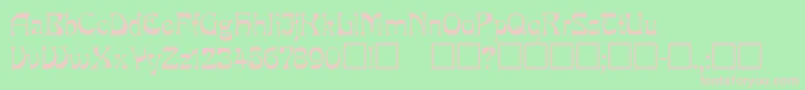 Mira ffy Font – Pink Fonts on Green Background