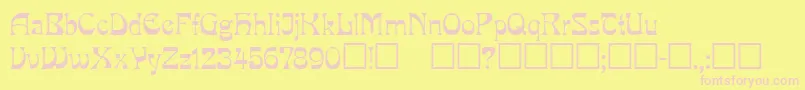 Mira ffy Font – Pink Fonts on Yellow Background