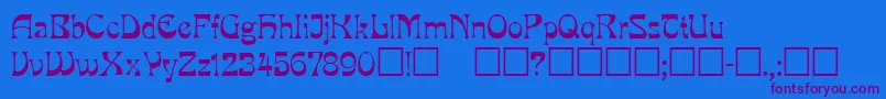 Mira ffy Font – Purple Fonts on Blue Background