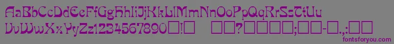 Mira ffy Font – Purple Fonts on Gray Background