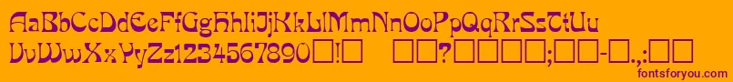 Mira ffy Font – Purple Fonts on Orange Background