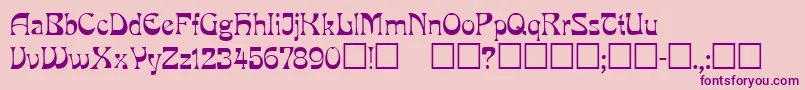 Mira ffy-Schriftart – Violette Schriften auf rosa Hintergrund