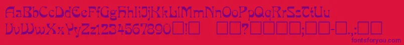 Fonte Mira ffy – fontes roxas em um fundo vermelho