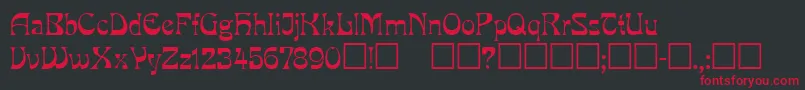 Mira ffy Font – Red Fonts on Black Background