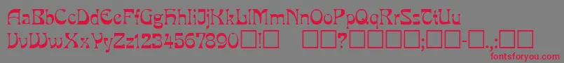 Mira ffy Font – Red Fonts on Gray Background