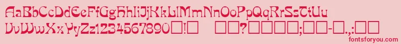 Mira ffy Font – Red Fonts on Pink Background