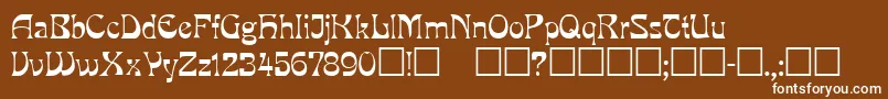 Mira ffy Font – White Fonts on Brown Background