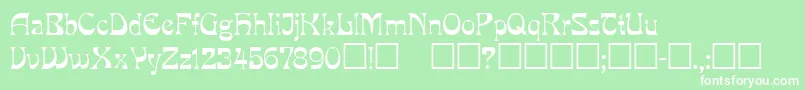 Mira ffy Font – White Fonts on Green Background