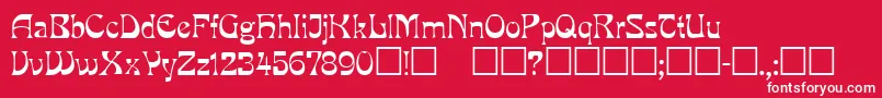 Mira ffy Font – White Fonts on Red Background