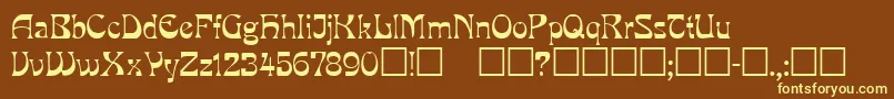 Mira ffy Font – Yellow Fonts on Brown Background
