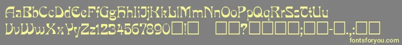 Mira ffy Font – Yellow Fonts on Gray Background