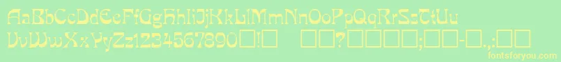Mira ffy Font – Yellow Fonts on Green Background