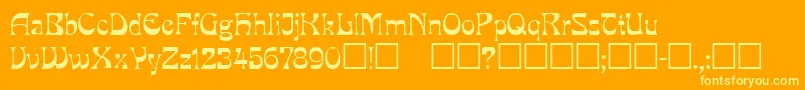 Mira ffy Font – Yellow Fonts on Orange Background