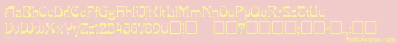 Mira ffy Font – Yellow Fonts on Pink Background