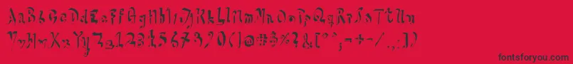 HvdSteinzeit Font – Black Fonts on Red Background