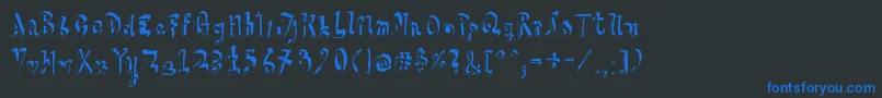 HvdSteinzeit Font – Blue Fonts on Black Background