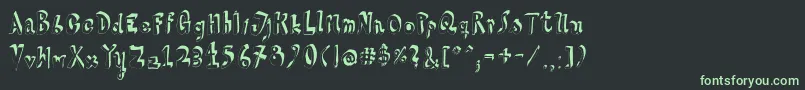 HvdSteinzeit Font – Green Fonts on Black Background