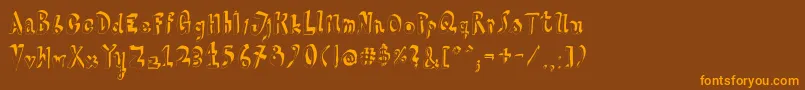 More about HvdSteinzeit Font HvdSteinzeit Font – Orange Fonts on Brown Background