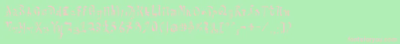 HvdSteinzeit Font – Pink Fonts on Green Background