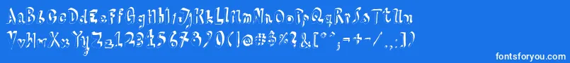 HvdSteinzeit Font – White Fonts on Blue Background