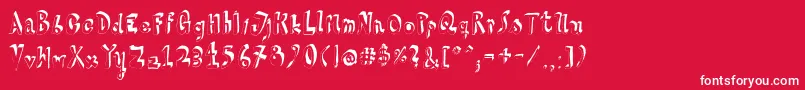HvdSteinzeit Font – White Fonts on Red Background