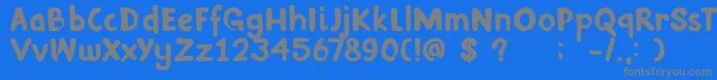 DkInkyFingers Font – Gray Fonts on Blue Background