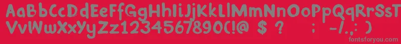 DkInkyFingers Font – Gray Fonts on Red Background