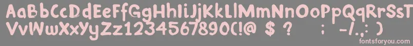 DkInkyFingers Font – Pink Fonts on Gray Background