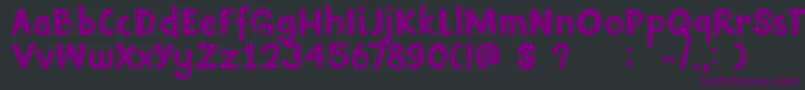 Czcionka DkInkyFingers – fioletowe czcionki na czarnym tle