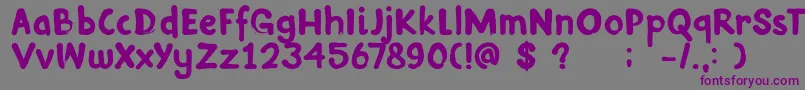 DkInkyFingers Font – Purple Fonts on Gray Background