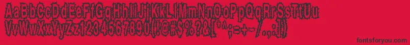 Shockthick Font – Black Fonts on Red Background