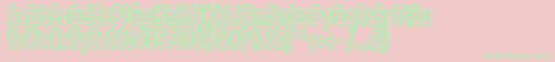 Shockthick Font – Green Fonts on Pink Background