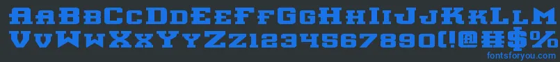 Interceptorbe Font – Blue Fonts on Black Background