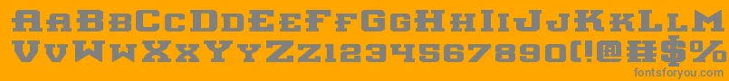 Interceptorbe Font – Gray Fonts on Orange Background