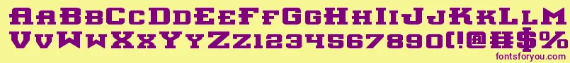 Interceptorbe Font – Purple Fonts on Yellow Background