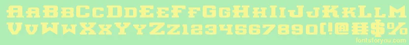 Interceptorbe Font – Yellow Fonts on Green Background