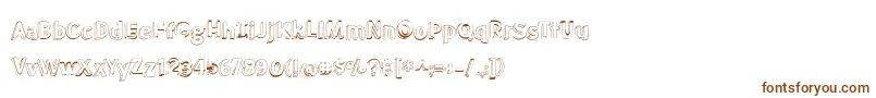Шрифт BmdMeatloafShadowOutline – коричневые шрифты