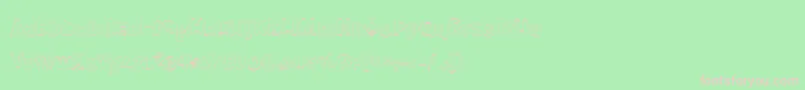 BmdMeatloafShadowOutline-fontti – vaaleanpunaiset fontit vihreällä taustalla