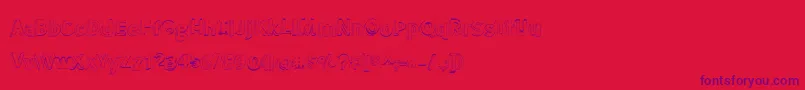 fuente BmdMeatloafShadowOutline – Fuentes Moradas Sobre Fondo Rojo