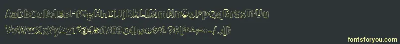 BmdMeatloafShadowOutline Font – Yellow Fonts on Black Background