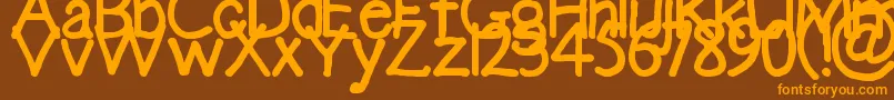 Police Emmasophia – polices orange sur fond brun