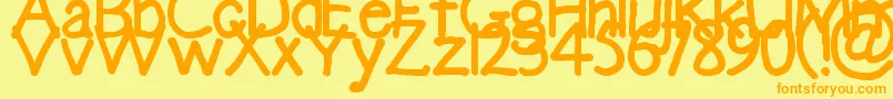 Шрифт Emmasophia – оранжевые шрифты на жёлтом фоне