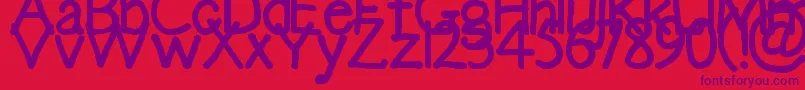 Emmasophia Font – Purple Fonts on Red Background