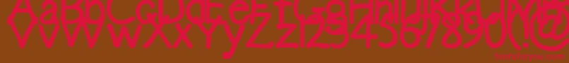 Emmasophia Font – Red Fonts on Brown Background