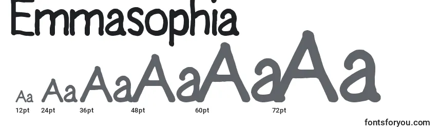 Размеры шрифта Emmasophia