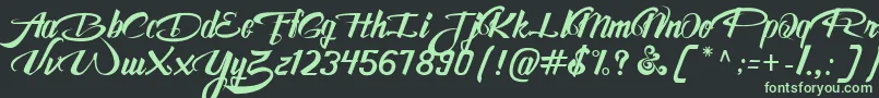 AwesomeFreeFont Font – Green Fonts on Black Background