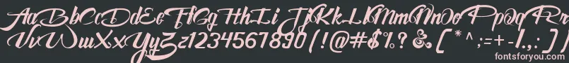 AwesomeFreeFont Font – Pink Fonts on Black Background