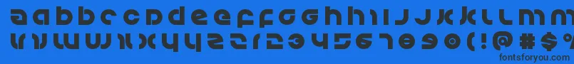 Kovacstitle Font – Black Fonts on Blue Background