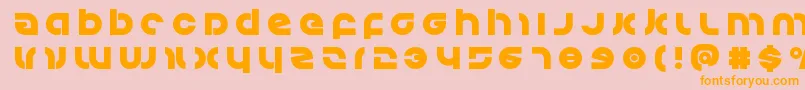 Kovacstitle Font – Orange Fonts on Pink Background